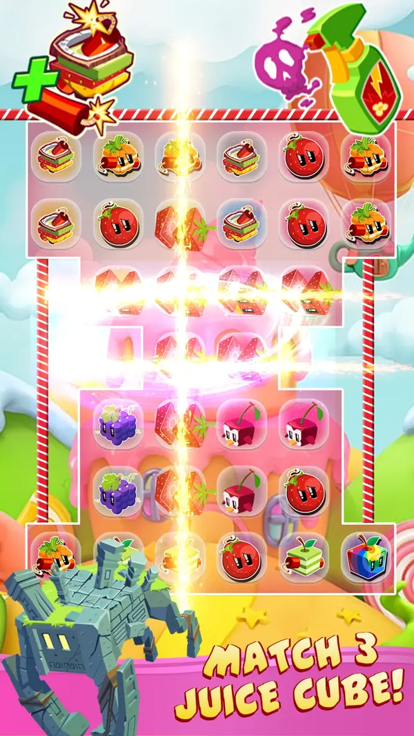 Juice cube level map showing progression across islands